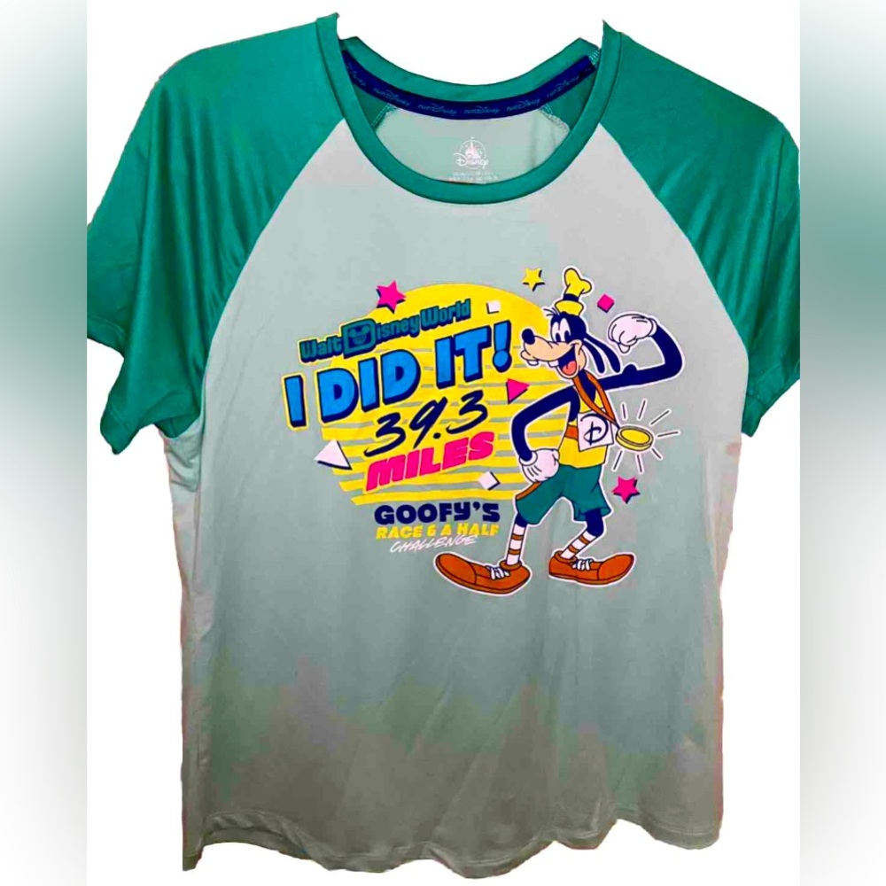 Walt Disney World Run Disney Goofy's Race & A Half Challenge Shirt Size Large
